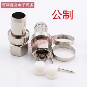 75-7F head metric straight insertion enlarged coaxial line -7F joint connector